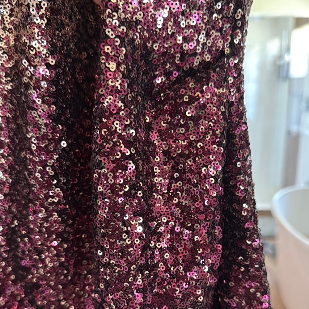 Badgley Mischka Pink Gold Strapless Bodycon Dress Night Out - Picture 5 of 11